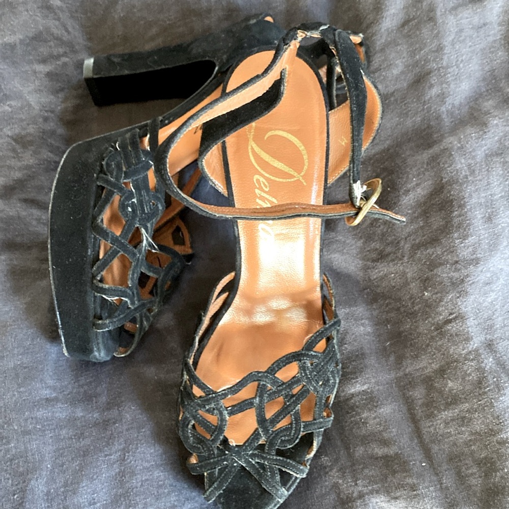 Italian Suede Lattice Heel